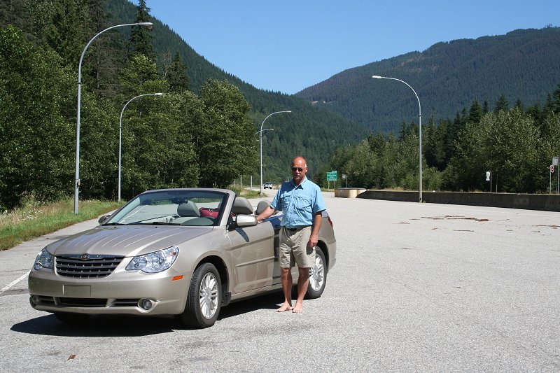 A 2008 Sebring converible on the Coquihalla Highway