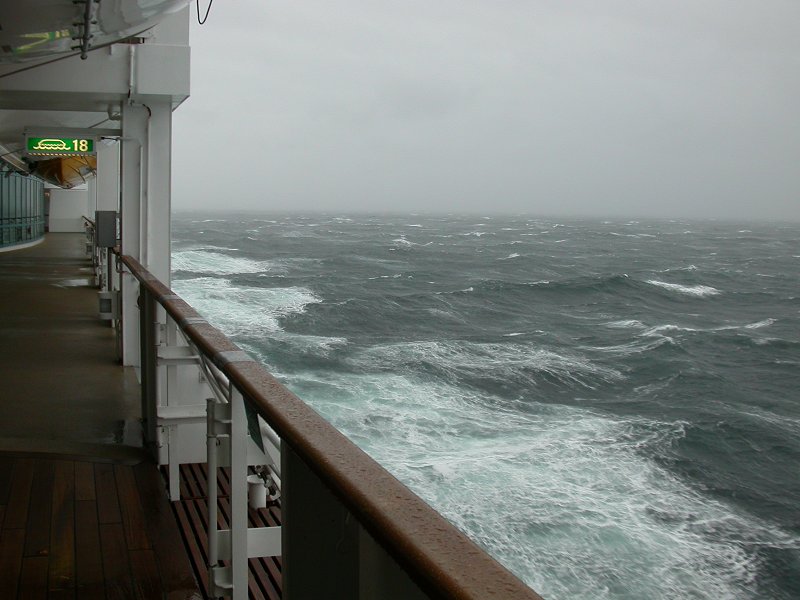 6-meter seas off Vancouver Island.