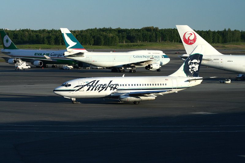 Air freighters at Anchorage, Alaska