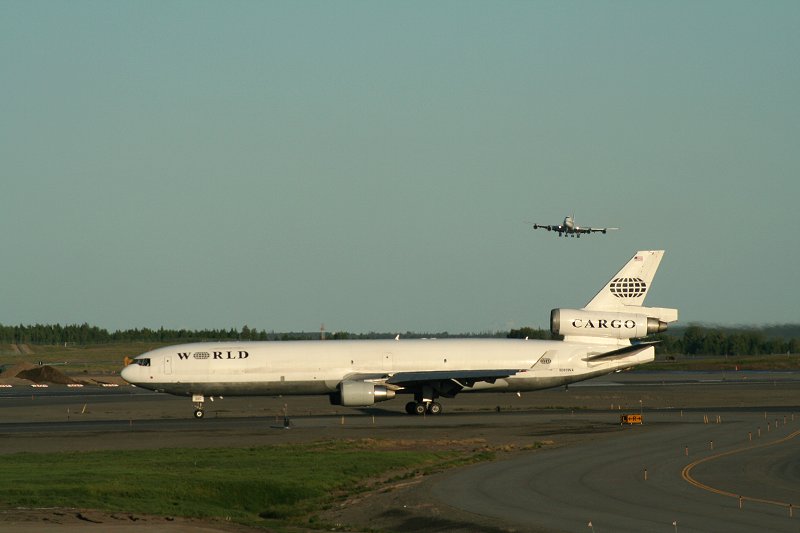 Air freighters at Anchorage, Alaska